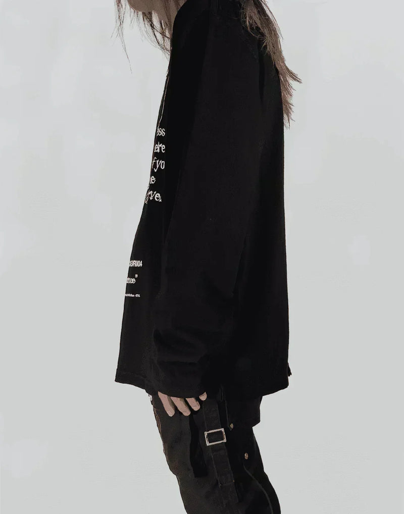 C2H4 - “PROVERB” RAW EDGE LONG SLEEVE T-SHIRT - 082plus