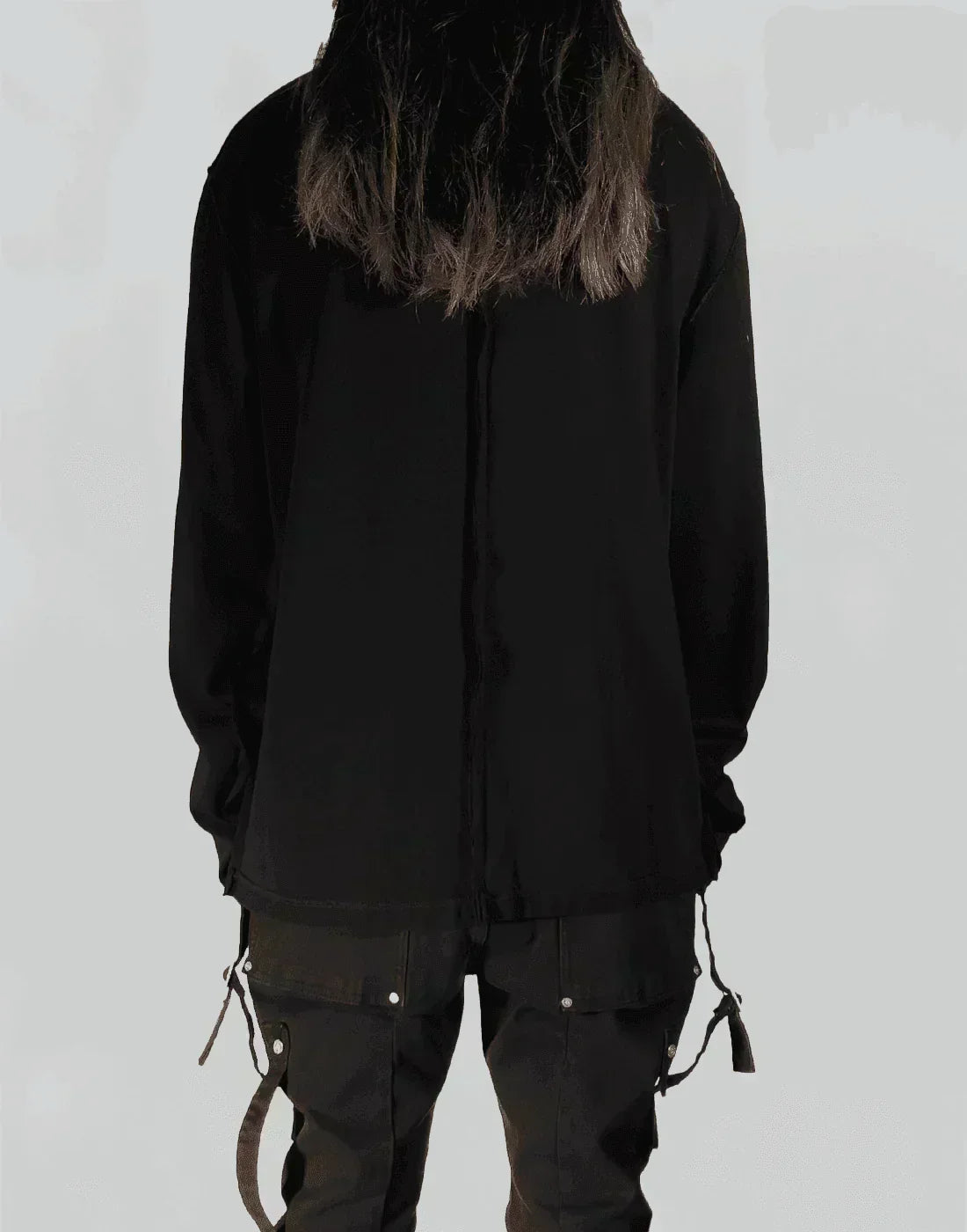 C2H4 - “PROVERB” RAW EDGE LONG SLEEVE T-SHIRT - 082plus