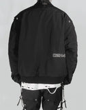 C2H4 - QUILTED INTERVEIN LAYERED BOMBER JACKET - 082plus
