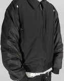C2H4 - QUILTED INTERVEIN LAYERED BOMBER JACKET - 082plus