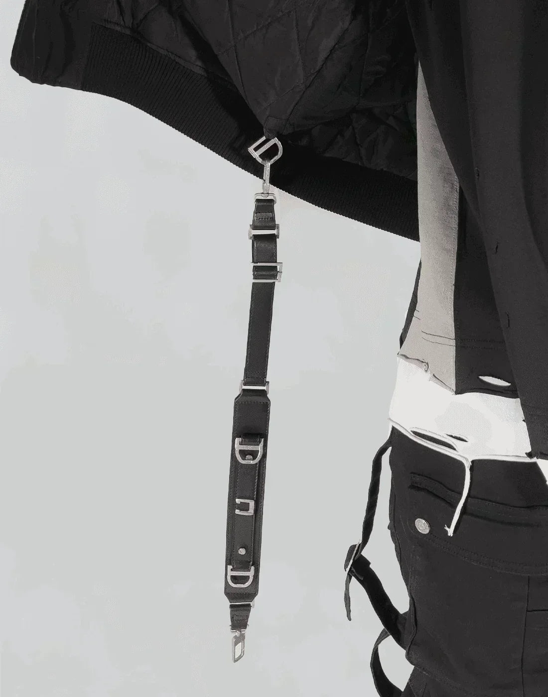 C2H4 - QUILTED INTERVEIN LAYERED BOMBER JACKET - 082plus