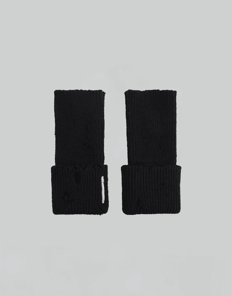 C2H4 - RUIN DISTRESSED HALF-HAND GLOVES - 082plus