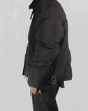 C2H4 - SHEARLING COLLAR STRIPE DOWN JACKET - 082plus