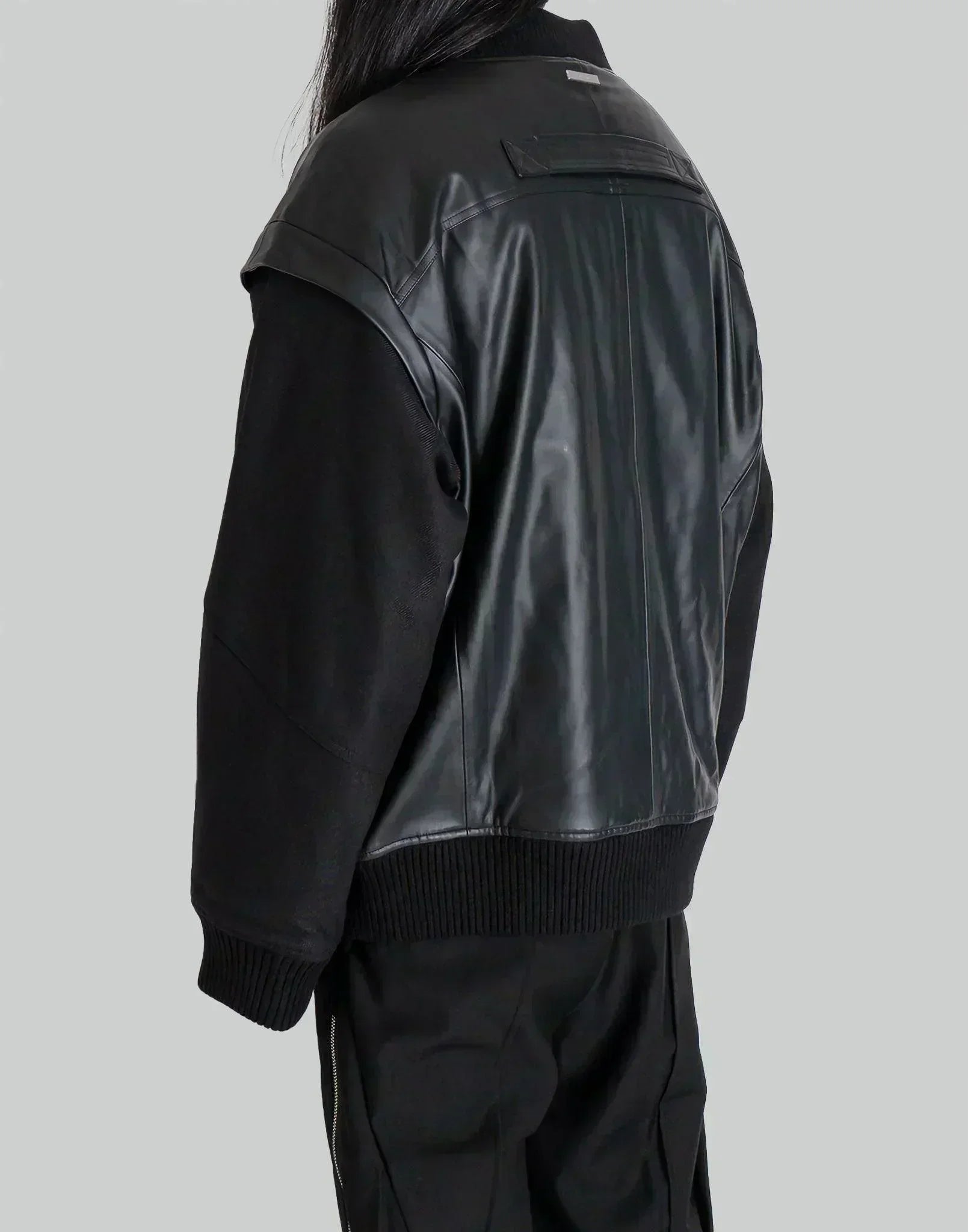 C2H4 - Streamline Arch Panelled Bomber Jacket - 082plus