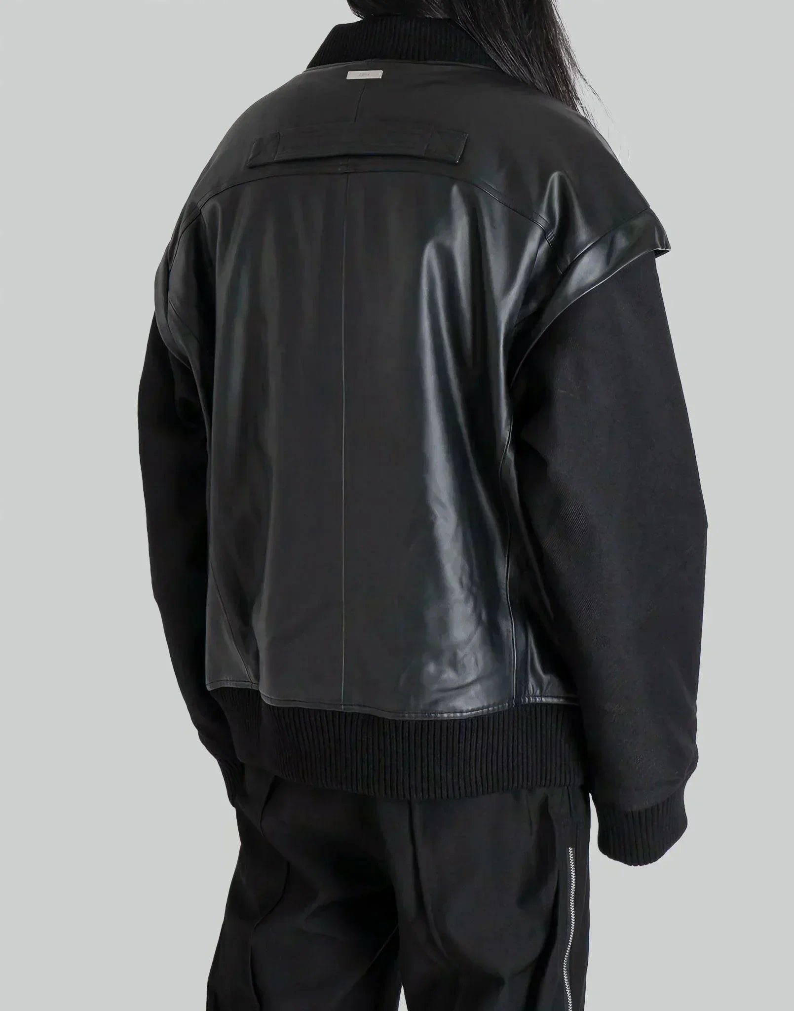 C2H4 - Streamline Arch Panelled Bomber Jacket - 082plus