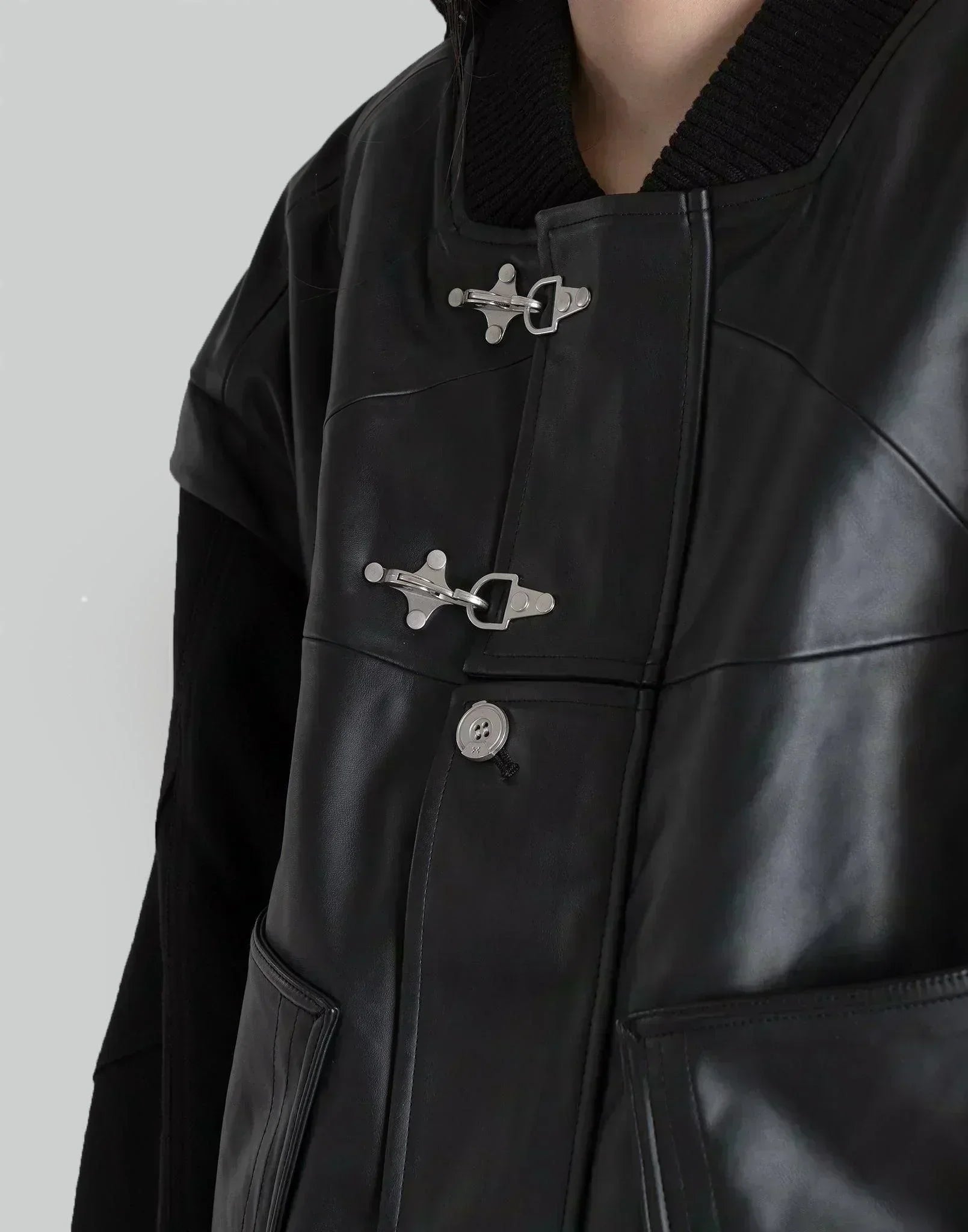 C2H4 - Streamline Arch Panelled Bomber Jacket - 082plus