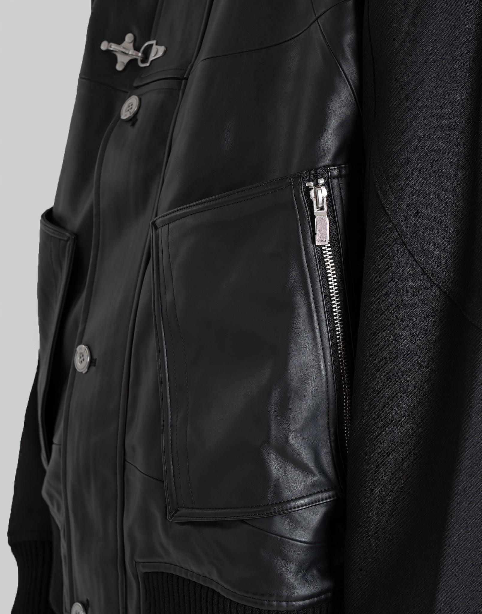 C2H4 - Streamline Arch Panelled Bomber Jacket - 082plus