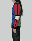 Charles Jeffrey LOVERBOY - COLOUR BLOCK CARDI - 082plus
