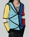 Charles Jeffrey LOVERBOY - COLOUR BLOCK CARDI - 082plus