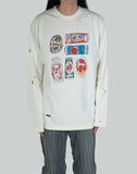 DISTRESSED LONG SLEEVE TEE