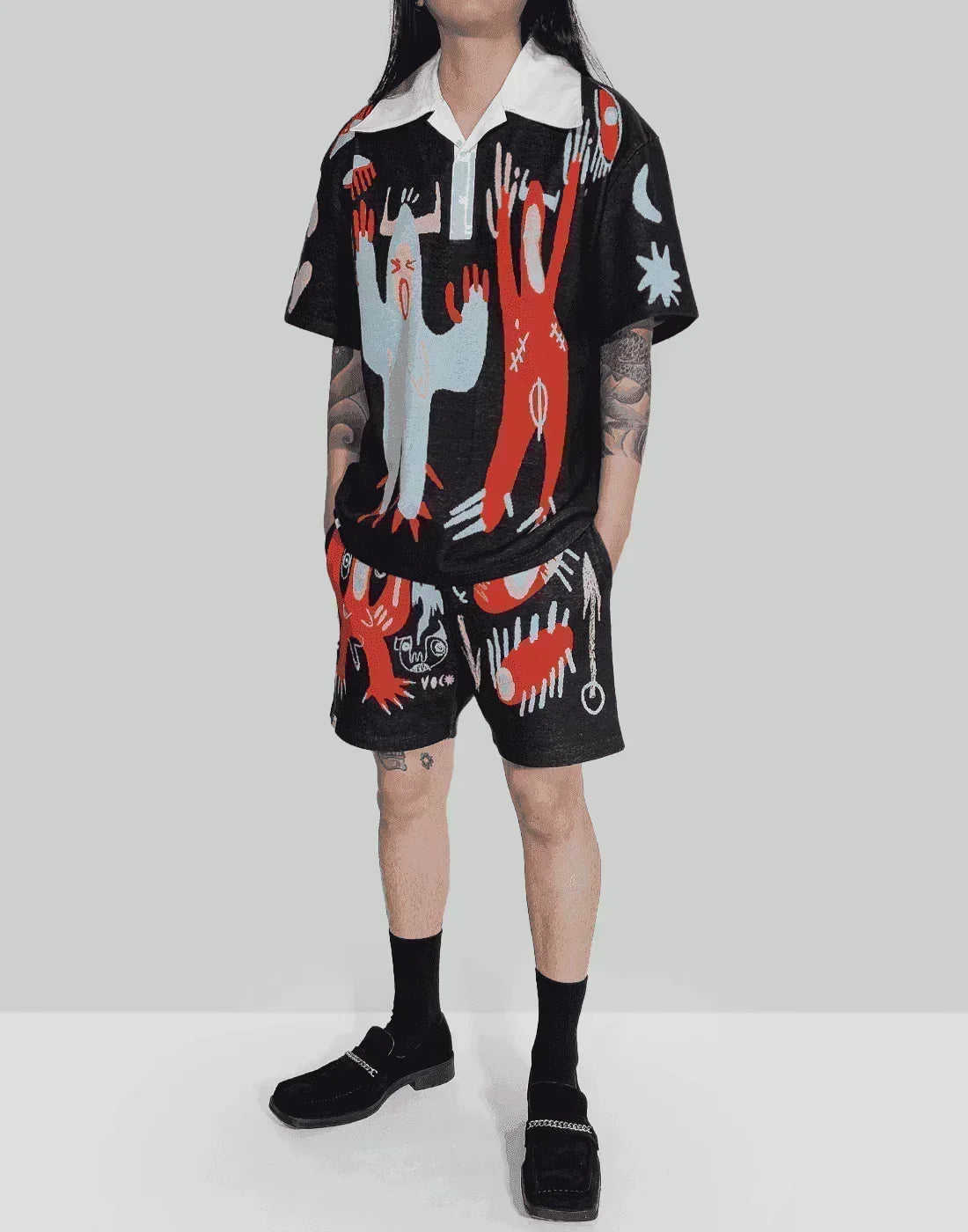 Charles Jeffrey LOVERBOY - JACQUARD RUGBY TOP - 082plus