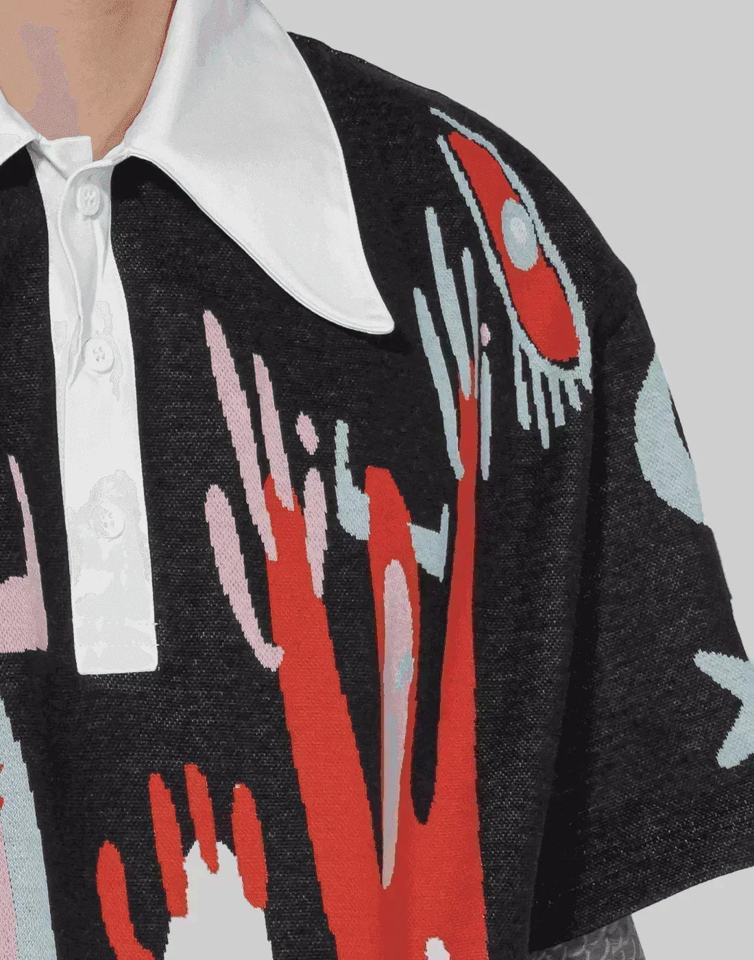 Charles Jeffrey LOVERBOY - JACQUARD RUGBY TOP - 082plus