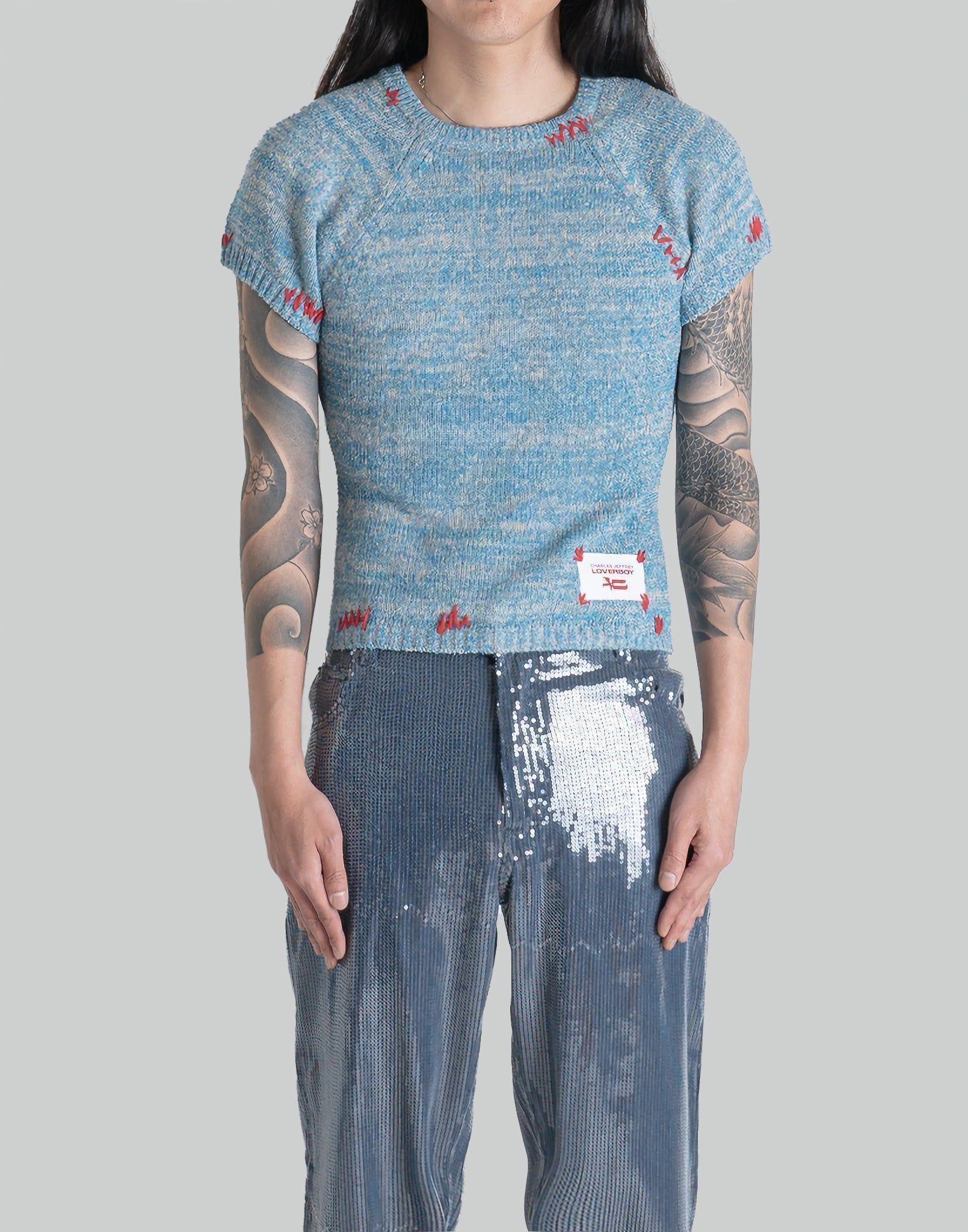 Charles Jeffrey LOVERBOY - LABEL KNITTED BABY TEE - 082plus