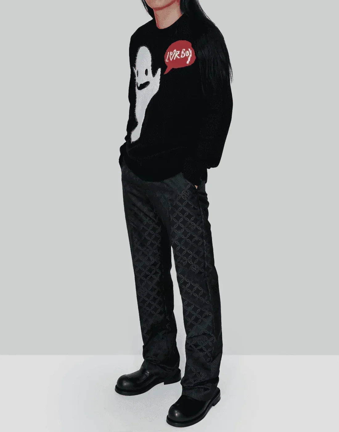 Charles Jeffrey LOVERBOY - LOVERBOY GHOST GRAPHIC JUMPER - 082plus