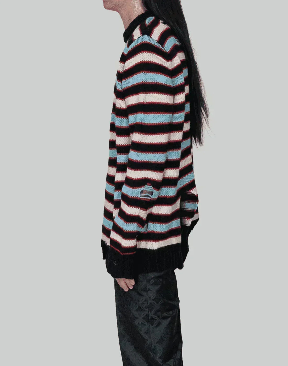 Charles Jeffrey LOVERBOY - MEGA SHRED STRIPE JUMPER - 082plus
