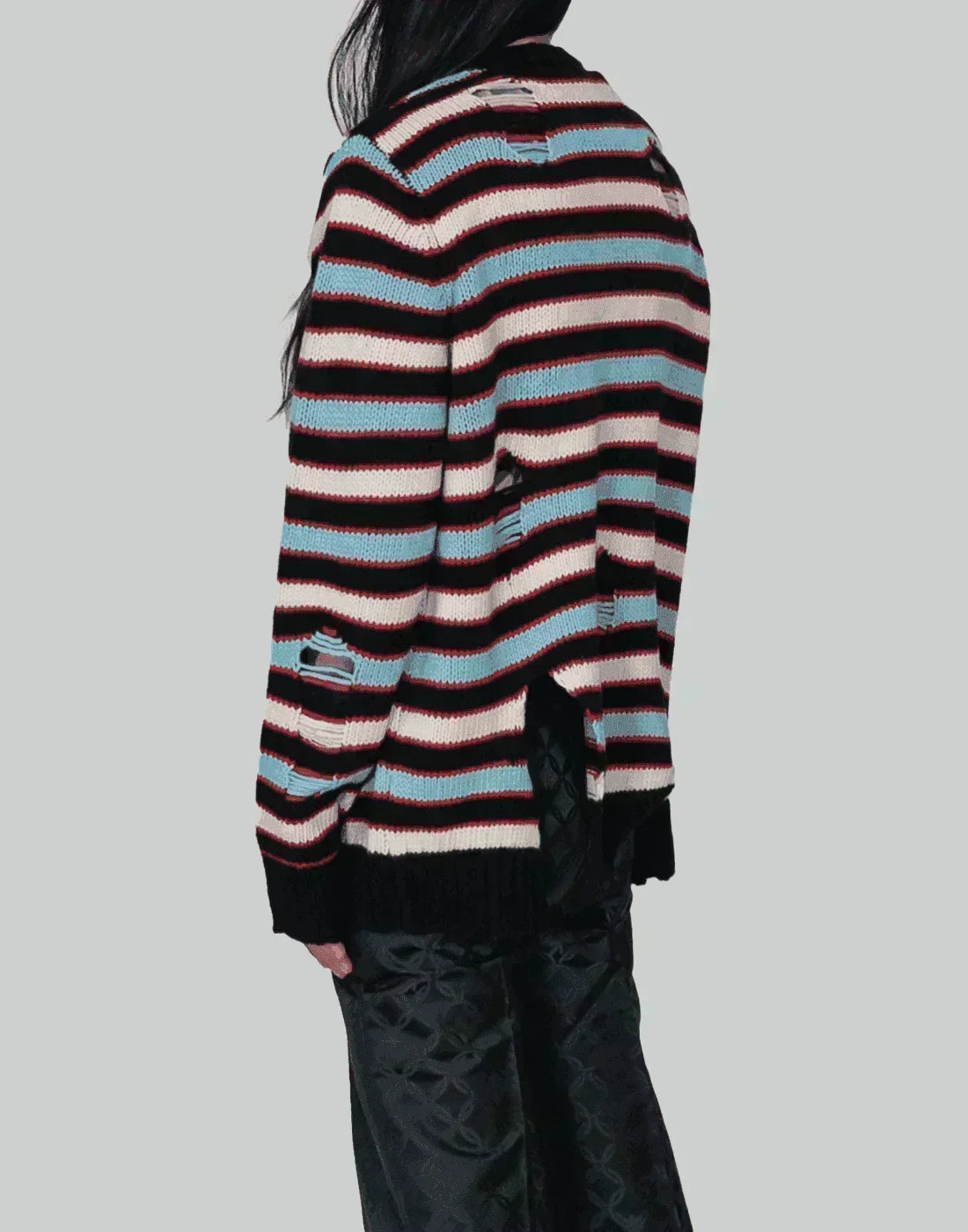 Charles Jeffrey LOVERBOY - MEGA SHRED STRIPE JUMPER - 082plus