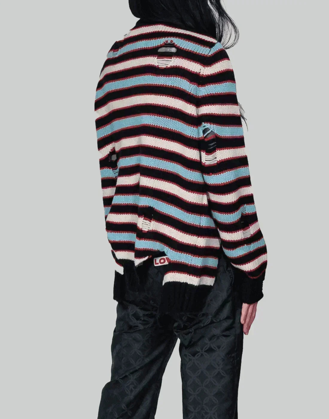 Charles Jeffrey LOVERBOY - MEGA SHRED STRIPE JUMPER - 082plus