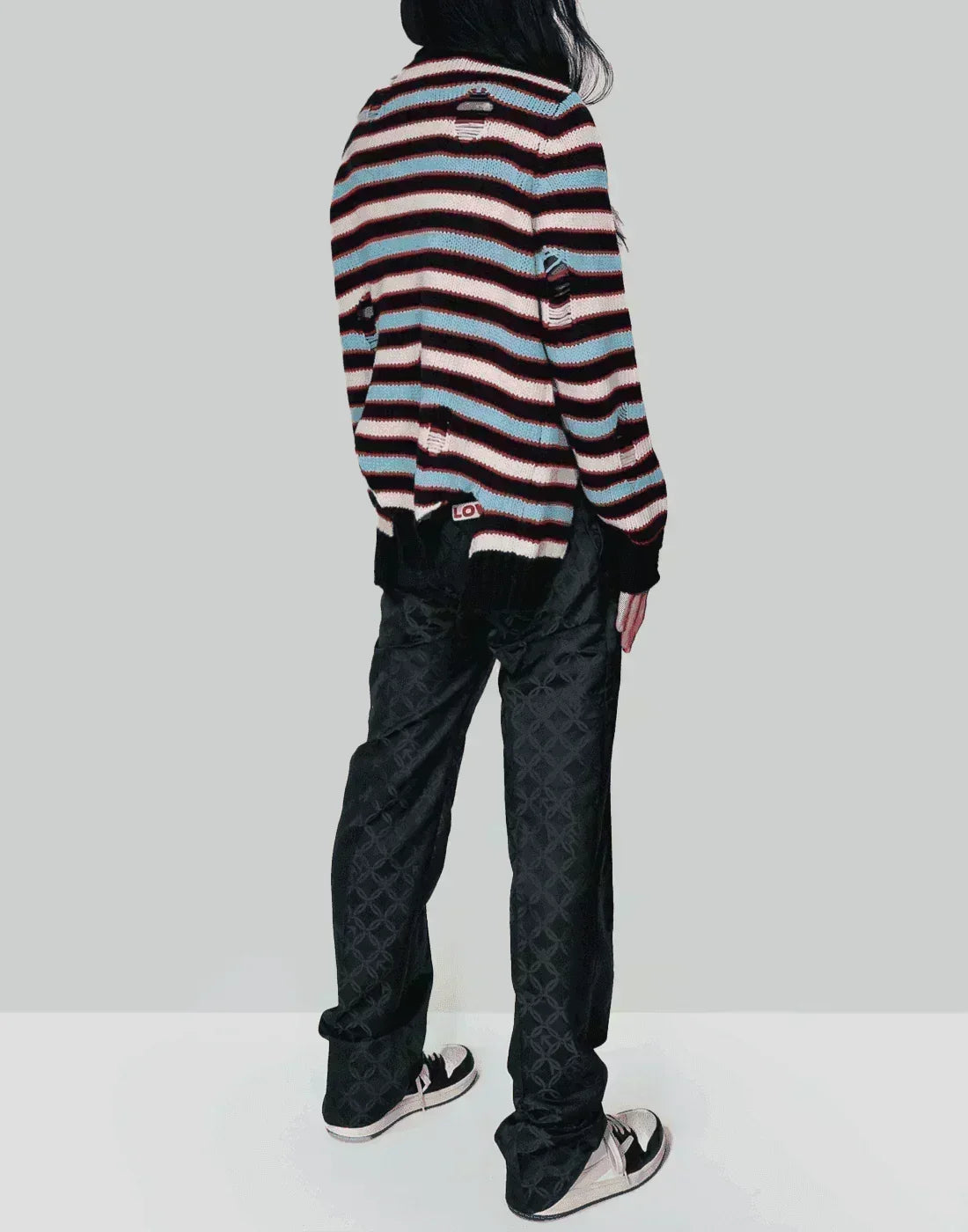 Charles Jeffrey LOVERBOY - MEGA SHRED STRIPE JUMPER - 082plus