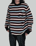 Charles Jeffrey LOVERBOY - MEGA SHRED STRIPE JUMPER - 082plus
