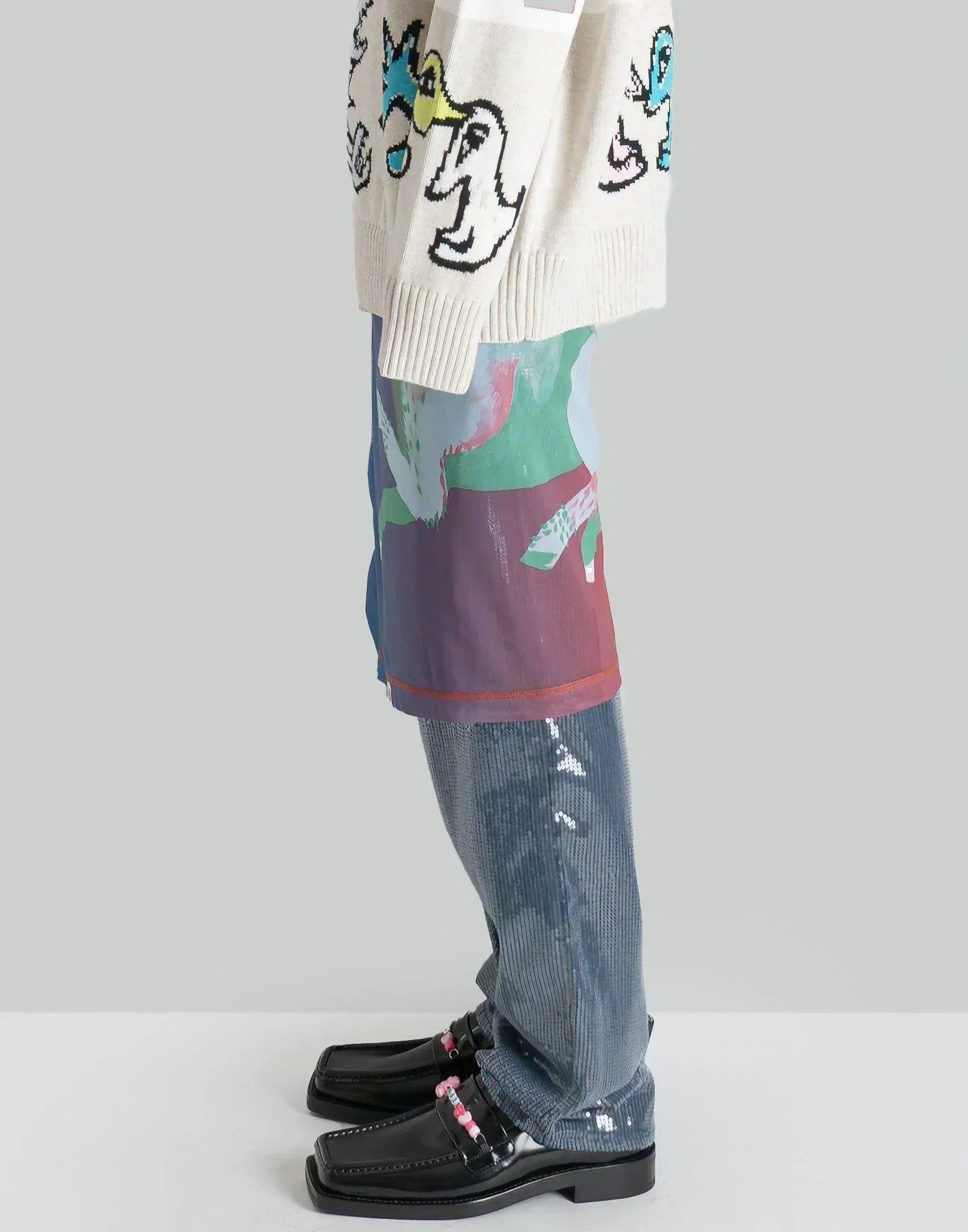 Charles Jeffrey LOVERBOY - MESH WRAP SKIRT - 082plus