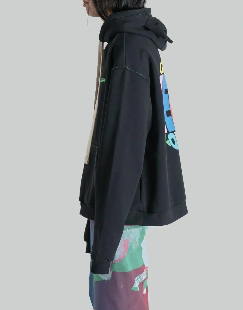 Charles Jeffrey LOVERBOY - PRINTED LOGO EARS HOODY - 082plus