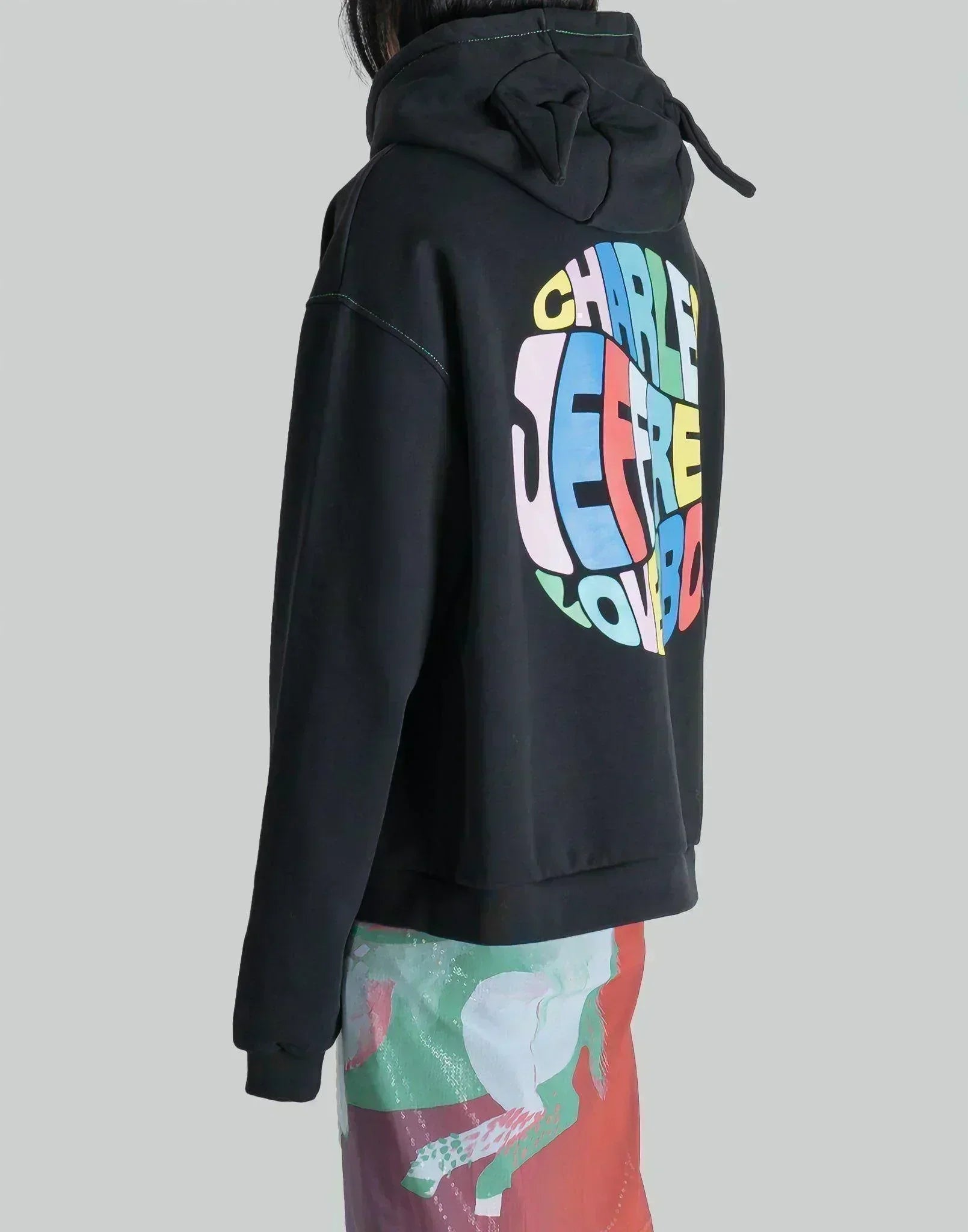 Charles Jeffrey LOVERBOY - PRINTED LOGO EARS HOODY - 082plus