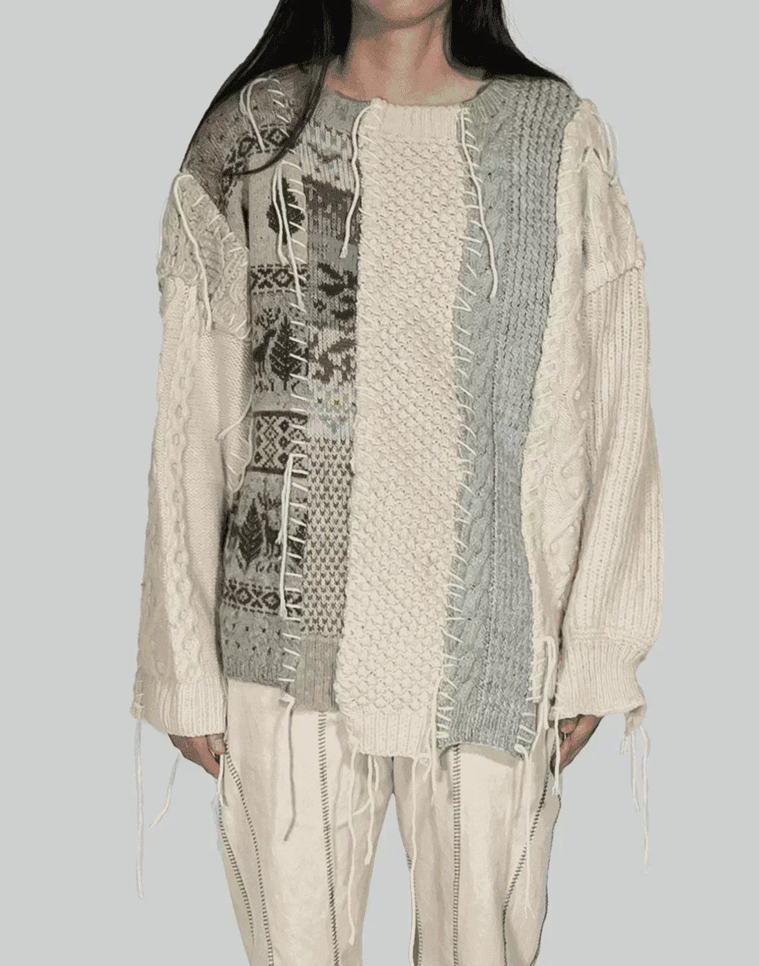 DISCOVERED - Nordic Collage Sweater - 082plus