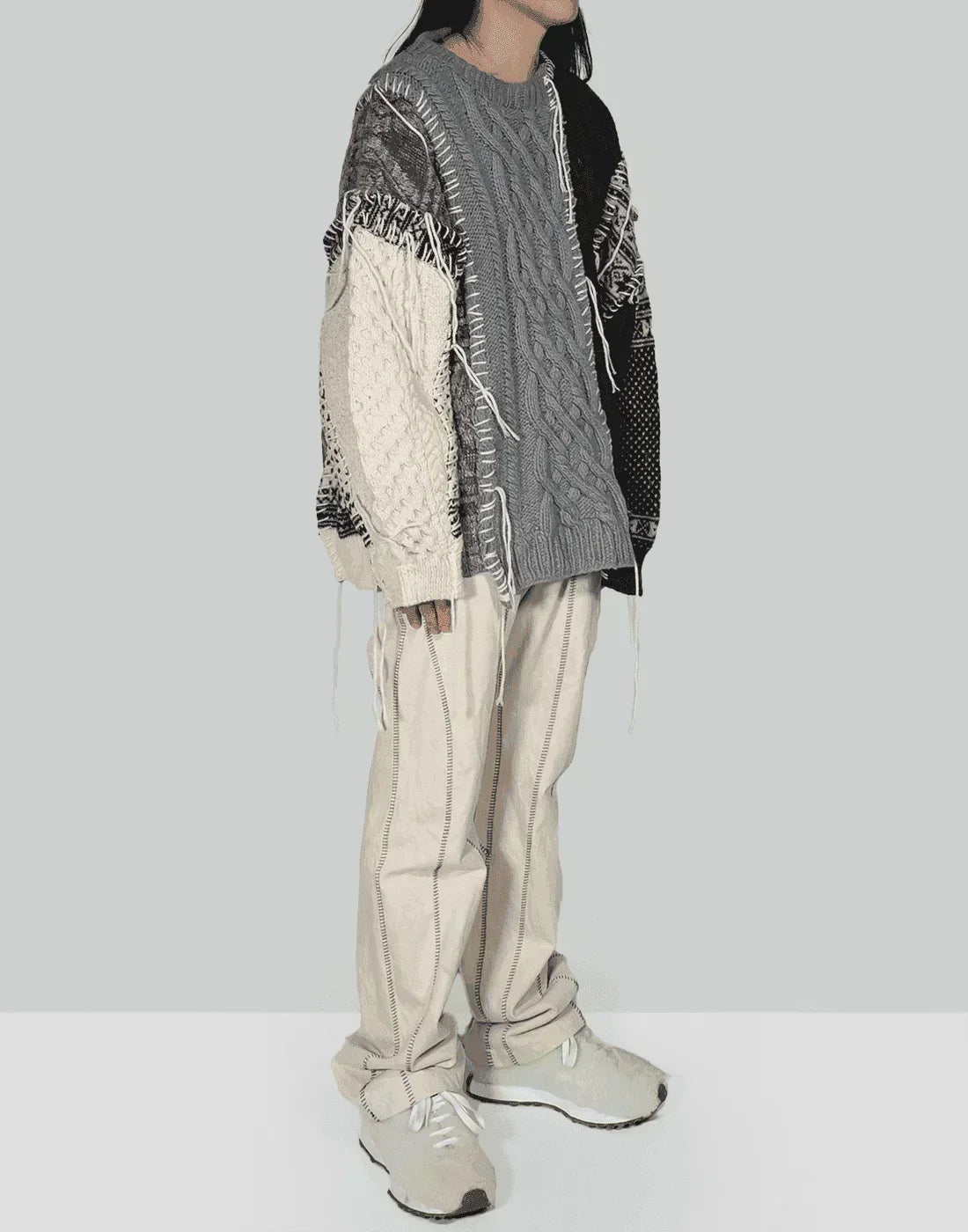 DISCOVERED - Nordic Collage Sweater - 082plus