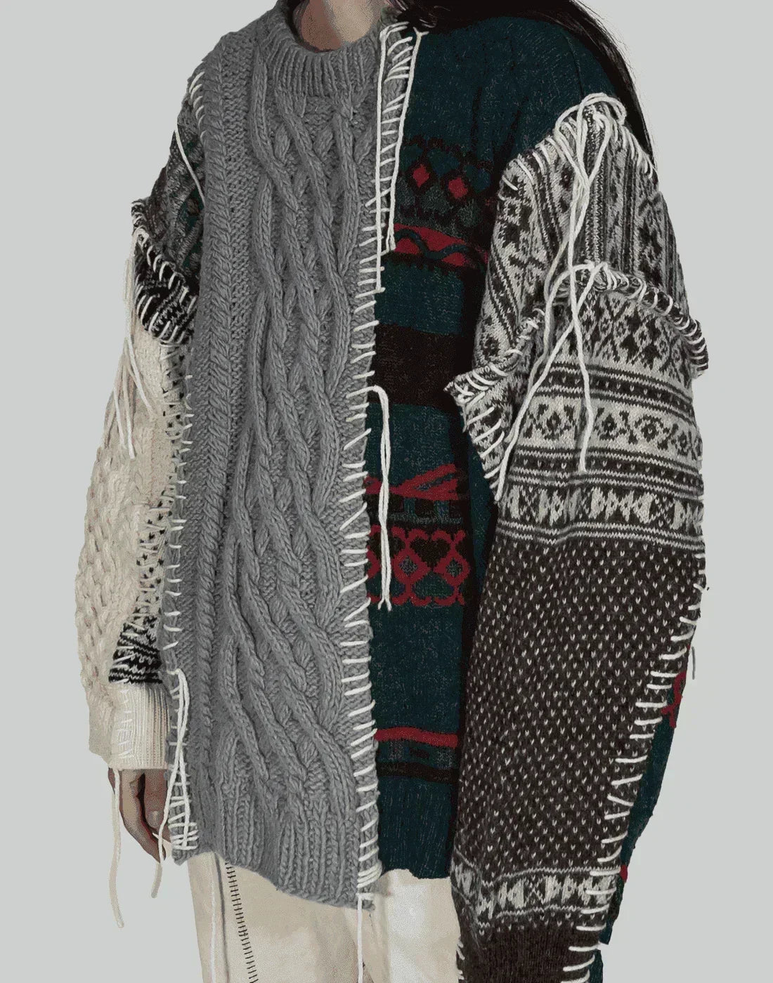 DISCOVERED - Nordic Collage Sweater - 082plus