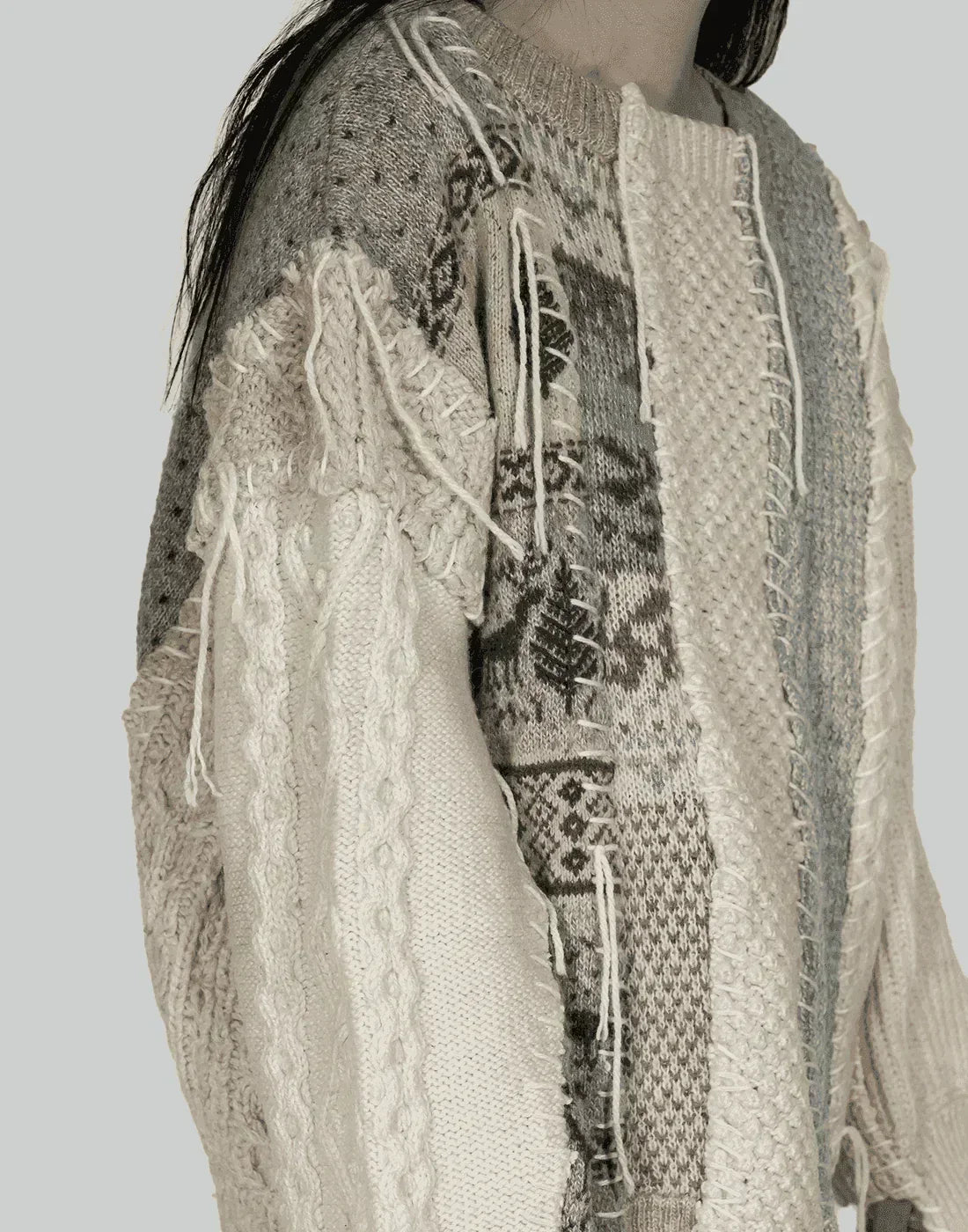 DISCOVERED - Nordic Collage Sweater - 082plus