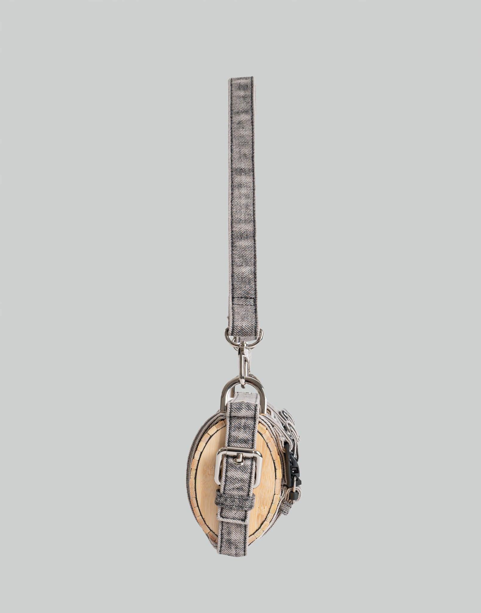 FENG CHEN WANG - BAMBOO BAG WITH WASH DENIM STRAPS - 082plus