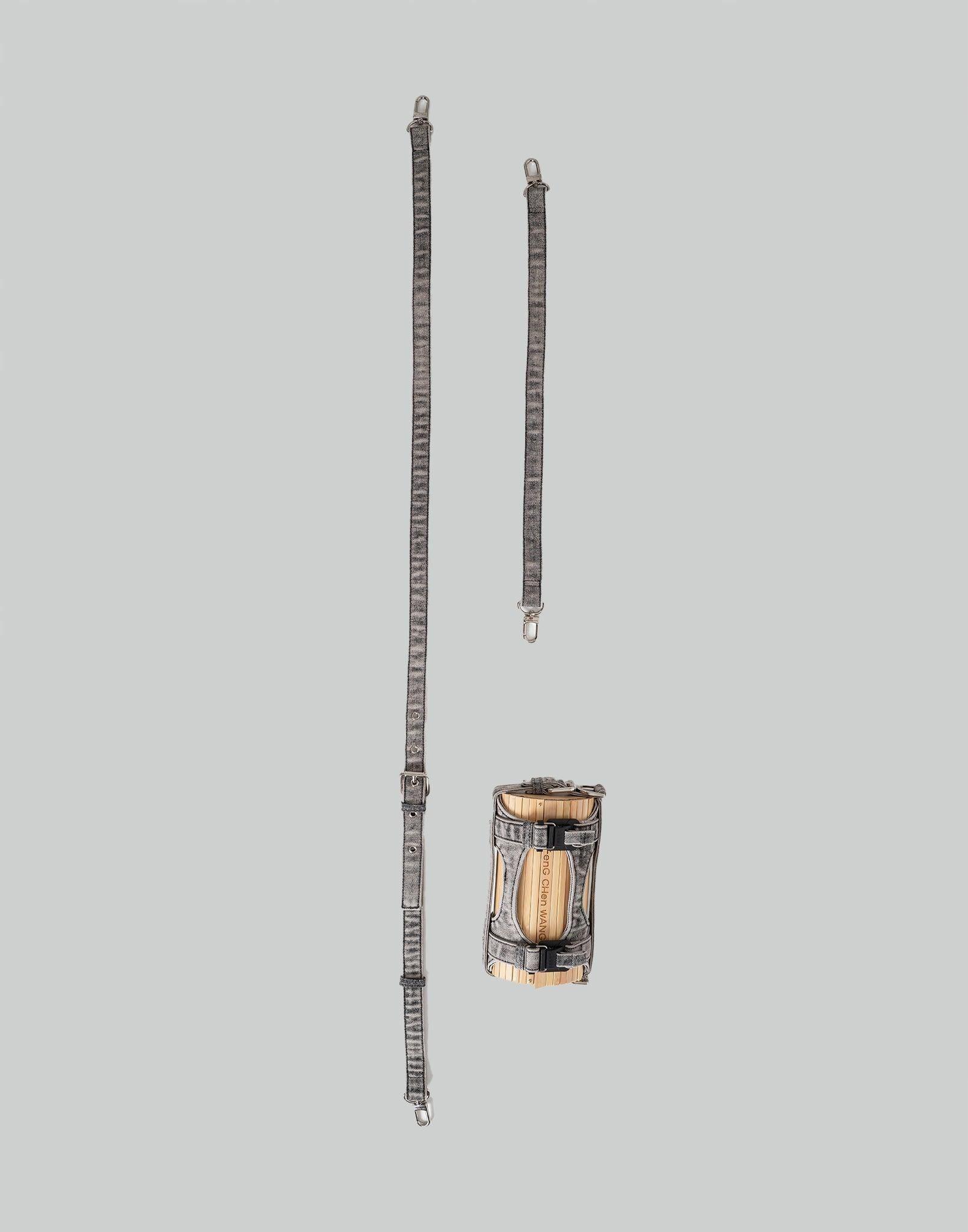 FENG CHEN WANG - BAMBOO BAG WITH WASH DENIM STRAPS - 082plus