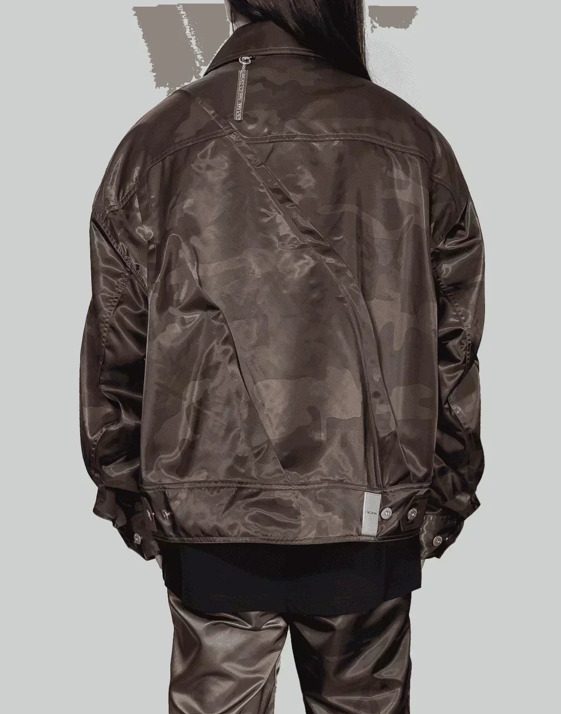 FENG CHEN WANG - CAMOUFLAGE PLEATED JACKET - 082plus