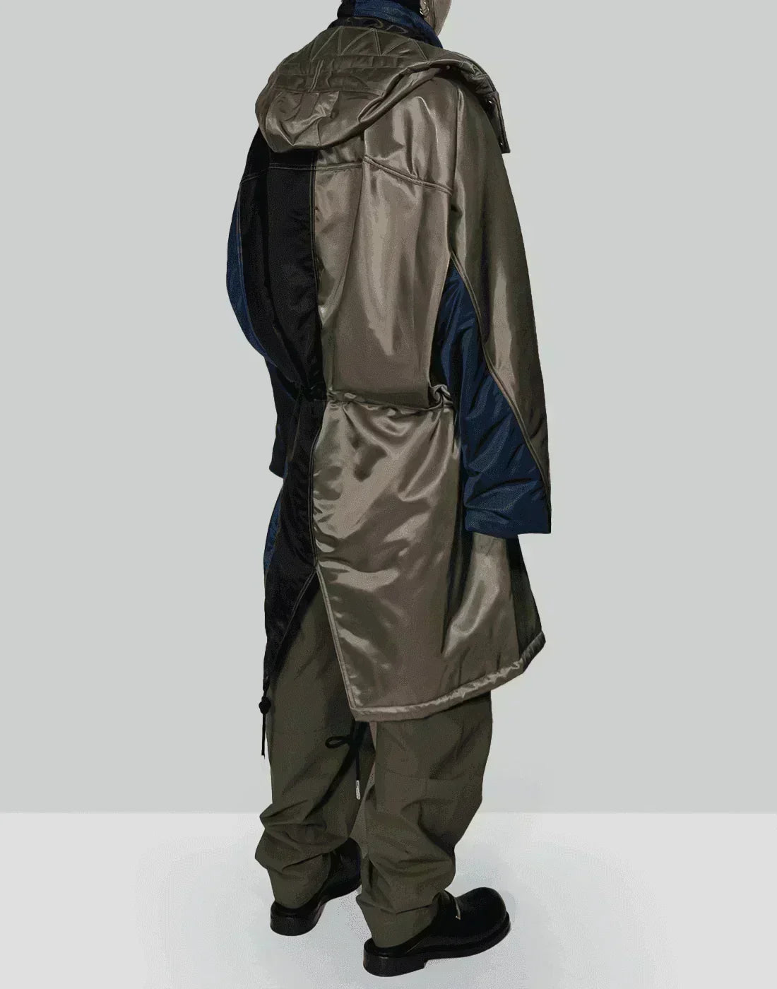 FENG CHEN WANG - CONTRAST COLOUR HOODED COAT - 082plus