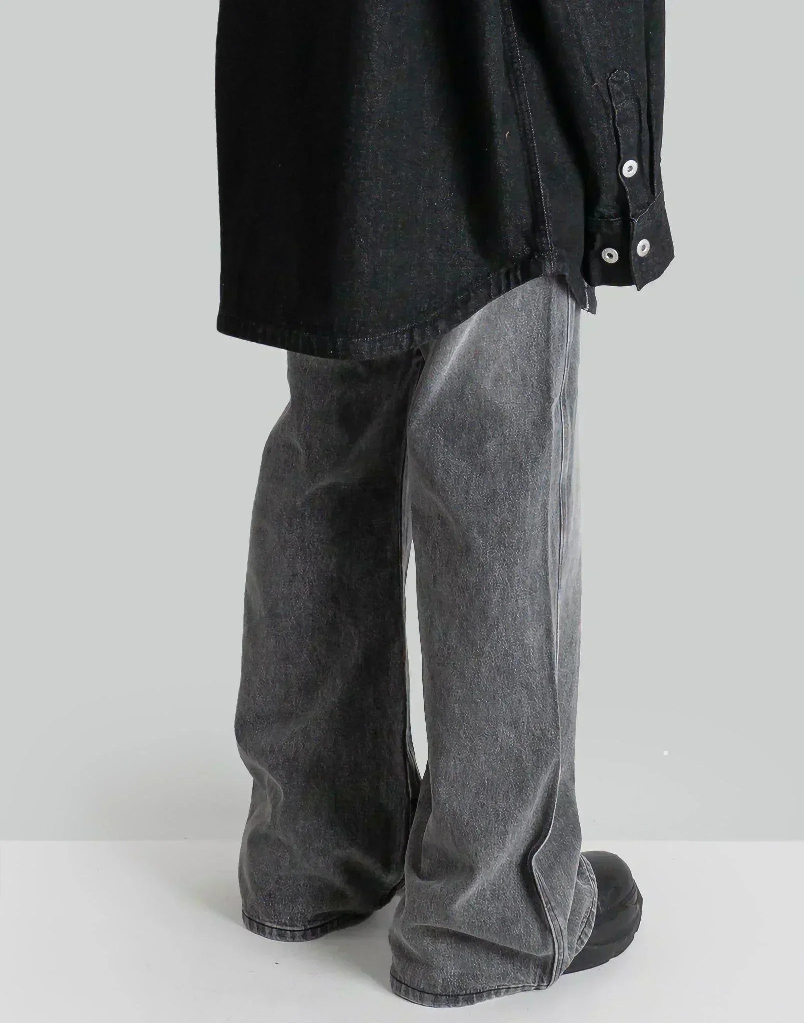 FENG CHEN WANG - CROSS WAISTBAND STRAIGHT LEG JEANS - 082plus