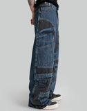 FENG CHEN WANG - DECONSTRCTED DENIM TROUSERS - 082plus
