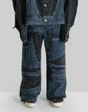 FENG CHEN WANG - DECONSTRCTED DENIM TROUSERS - 082plus