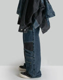FENG CHEN WANG - DECONSTRCTED DENIM TROUSERS - 082plus