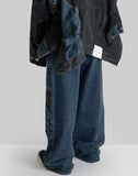 FENG CHEN WANG - DECONSTRCTED DENIM TROUSERS - 082plus