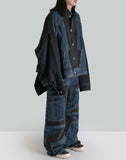 FENG CHEN WANG - DECONSTRCTED DENIM TROUSERS - 082plus