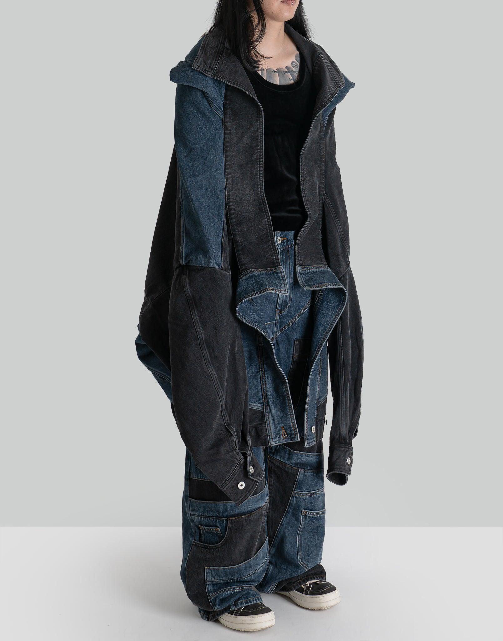 FENG CHEN WANG - DECONSTRCTED DENIM TROUSERS - 082plus