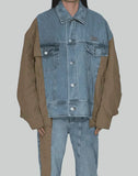 DECONSTRUCTED VINTAGE WASH DENIM JACKET