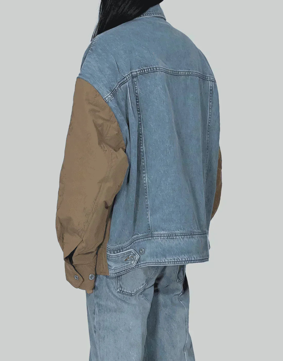FENG CHEN WANG - DECONSTRUCTED VINTAGE WASH DENIM JACKET - 082plus