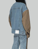 FENG CHEN WANG - DECONSTRUCTED VINTAGE WASH DENIM JACKET - 082plus
