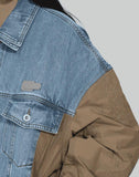 FENG CHEN WANG - DECONSTRUCTED VINTAGE WASH DENIM JACKET - 082plus