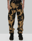 FENG CHEN WANG - DENIM TIE DYE DOUBLE WAISTBAND JEANS - 082plus
