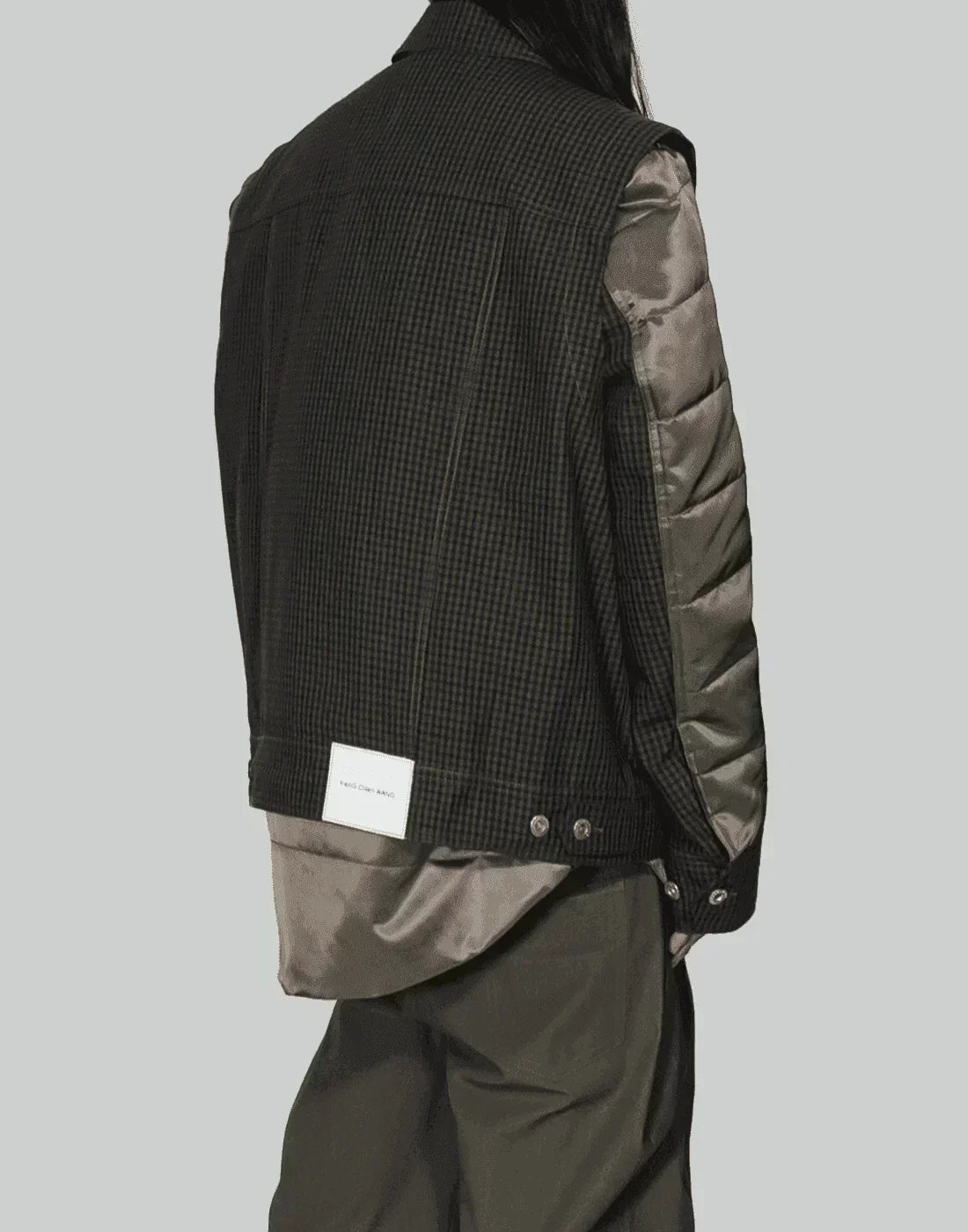 FENG CHEN WANG - DETACHABLE TWO-PIECE PLAID JACKET - 082plus