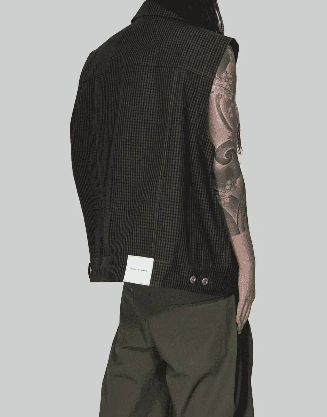 FENG CHEN WANG - DETACHABLE TWO-PIECE PLAID JACKET - 082plus