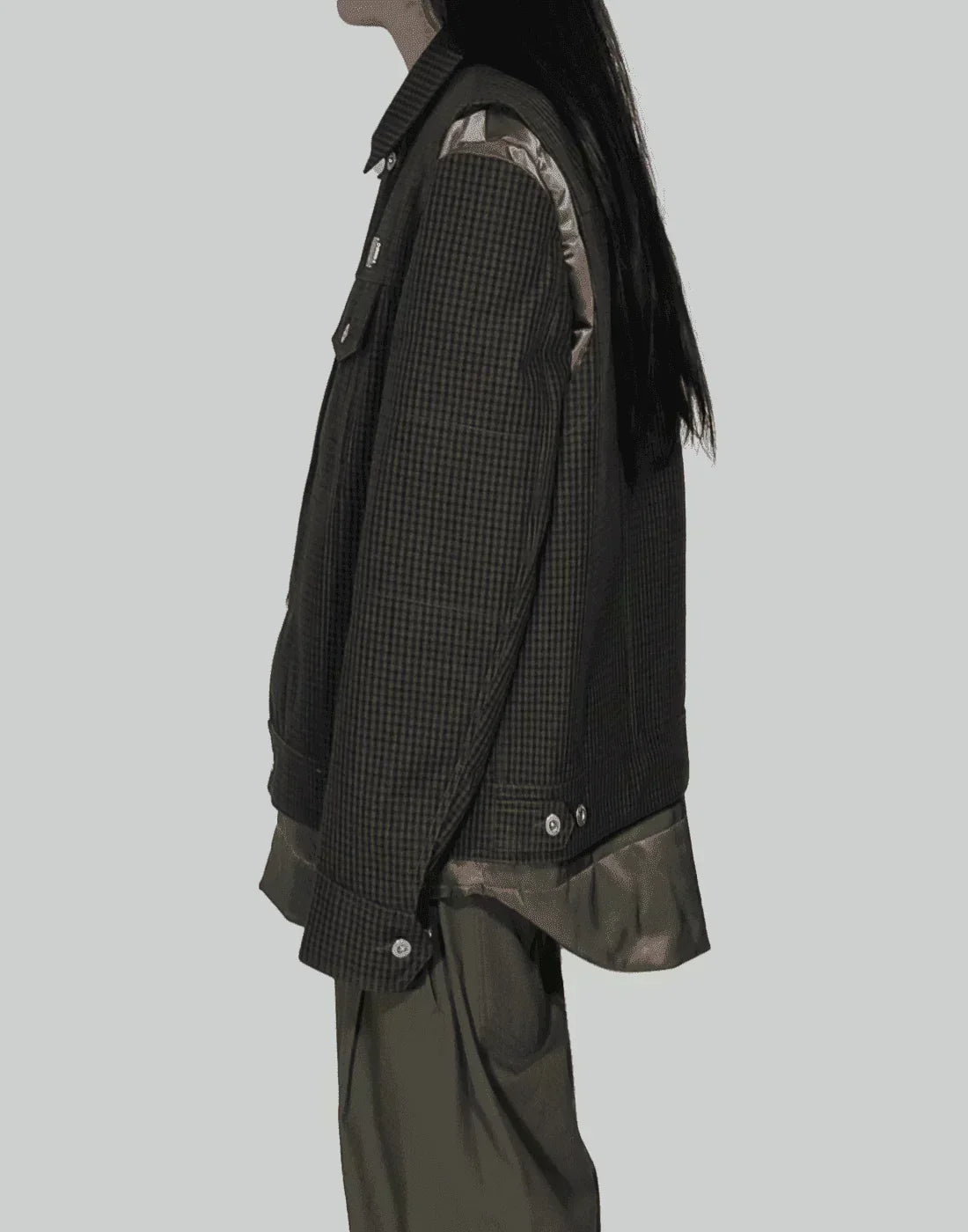 FENG CHEN WANG - DETACHABLE TWO-PIECE PLAID JACKET - 082plus