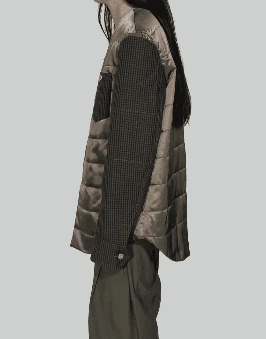 FENG CHEN WANG - DETACHABLE TWO-PIECE PLAID JACKET - 082plus